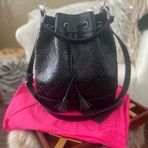 Brand New GLAMAHOLIC Matte Black Bucket Bag Large